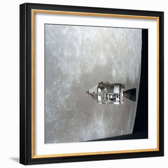 The Apollo 15 Command and Service Modules in Lunar Orbit, 1971-null-Framed Photographic Print