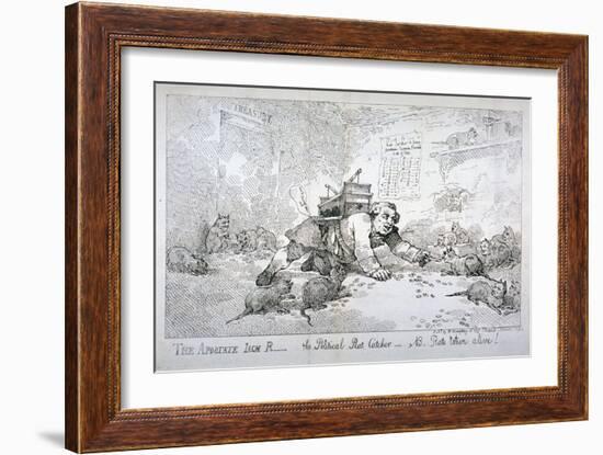 The Apostate Jack R - the Political Rat Catcher - Nb. Rats Taken Alive!, 1784-Thomas Rowlandson-Framed Giclee Print