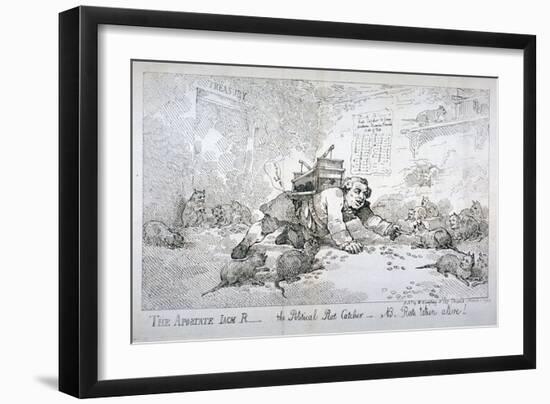 The Apostate Jack R - the Political Rat Catcher - Nb. Rats Taken Alive!, 1784-Thomas Rowlandson-Framed Giclee Print