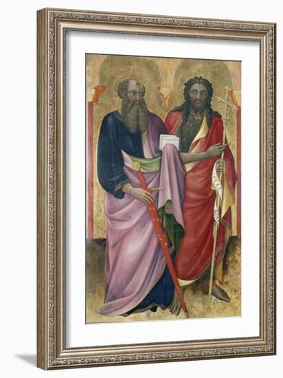The Apostle Paul and John the Baptist, C.1418-20-Piero Di Alvaro-Framed Giclee Print