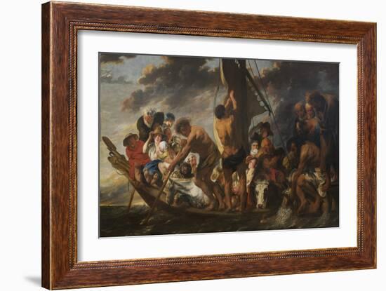 The Apostle Peter Finding the Tribute Money in the Mouth of the Fish. also Called The Ferry Boat to-Jacob Jordaens-Framed Giclee Print