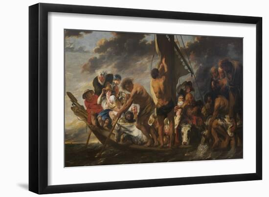 The Apostle Peter Finding the Tribute Money in the Mouth of the Fish. also Called The Ferry Boat to-Jacob Jordaens-Framed Giclee Print