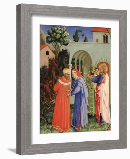 The Apostle Saint James the Greater Freeing the Magician Hermogenes-Fra Angelico-Framed Giclee Print