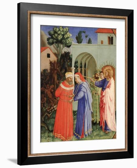 The Apostle Saint James the Greater Freeing the Magician Hermogenes-Fra Angelico-Framed Giclee Print