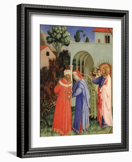 The Apostle Saint James the Greater Freeing the Magician Hermogenes-Fra Angelico-Framed Giclee Print