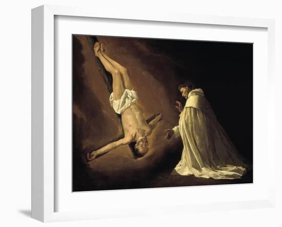 The Apostle Saint Peter Appearing To Saint Peter Nolasco, 1629, Spanish School-Francisco de Zurbaran-Framed Giclee Print