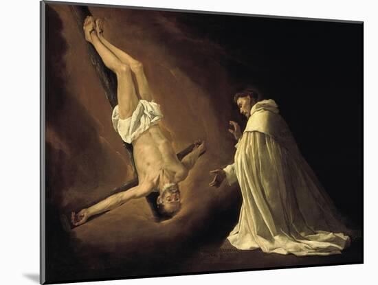 The Apostle Saint Peter Appearing To Saint Peter Nolasco, 1629, Spanish School-Francisco de Zurbaran-Mounted Giclee Print