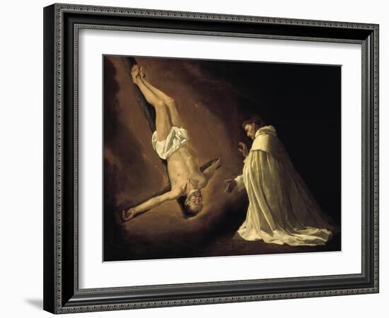 The Apostle Saint Peter Appearing To Saint Peter Nolasco, 1629, Spanish School-Francisco de Zurbaran-Framed Giclee Print