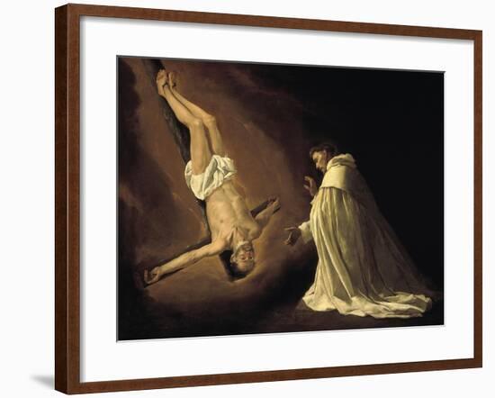 The Apostle Saint Peter Appearing To Saint Peter Nolasco, 1629, Spanish School-Francisco de Zurbaran-Framed Giclee Print