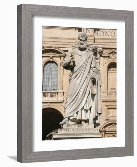 The Apostle Saint Peter Holding the Keys, Square of Sant Peter, City of the Vatican-Prisma Archivo-Framed Photographic Print