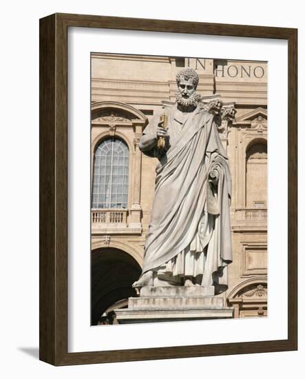 The Apostle Saint Peter Holding the Keys, Square of Sant Peter, City of the Vatican-Prisma Archivo-Framed Photographic Print