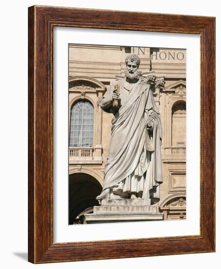 The Apostle Saint Peter Holding the Keys, Square of Sant Peter, City of the Vatican-Prisma Archivo-Framed Photographic Print