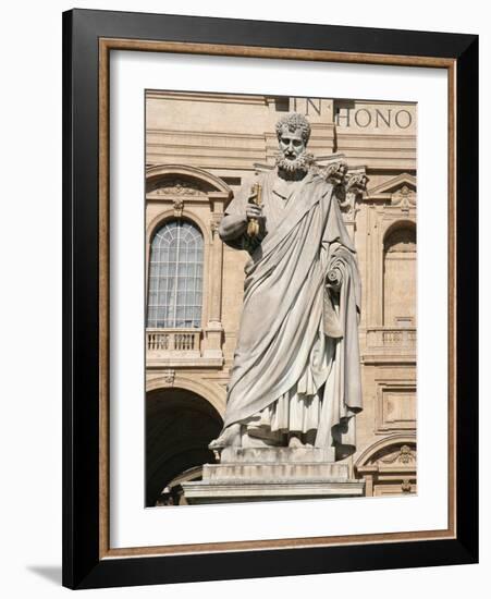 The Apostle Saint Peter Holding the Keys, Square of Sant Peter, City of the Vatican-Prisma Archivo-Framed Photographic Print