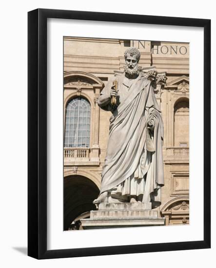 The Apostle Saint Peter Holding the Keys, Square of Sant Peter, City of the Vatican-Prisma Archivo-Framed Photographic Print