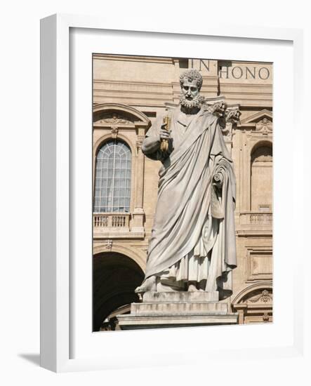 The Apostle Saint Peter Holding the Keys, Square of Sant Peter, City of the Vatican-Prisma Archivo-Framed Photographic Print