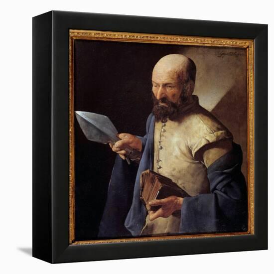 The Apostle Saint Thomas Painting by Georges De La Tour (1593-1652) 17Th Century Sun. 0,51X0,71 M-Georges De La Tour-Framed Premier Image Canvas