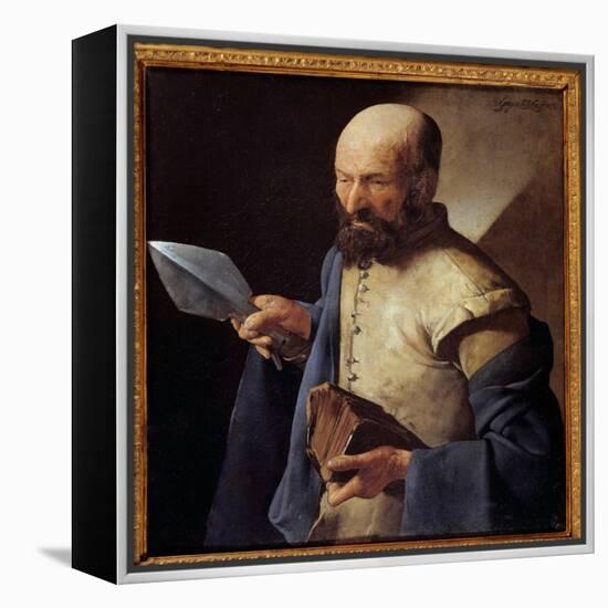 The Apostle Saint Thomas Painting by Georges De La Tour (1593-1652) 17Th Century Sun. 0,51X0,71 M-Georges De La Tour-Framed Premier Image Canvas