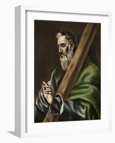 The Apostle St. Andrew, c.1600-El Greco-Framed Giclee Print