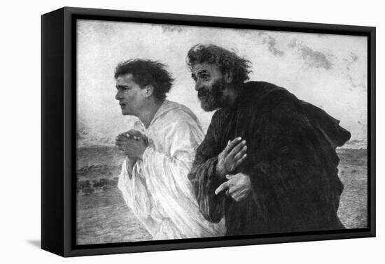 The Apostles Peter and John on the Morning of the Resurrection, 1926-Eugene Burnand-Framed Premier Image Canvas