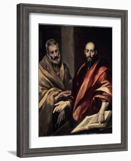 The Apostles St. Peter and St. Paul, 1587-1592-El Greco-Framed Giclee Print