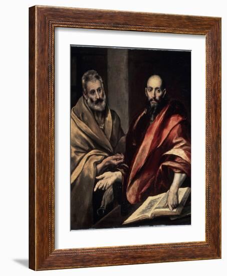 The Apostles St. Peter and St. Paul, 1587-1592-El Greco-Framed Giclee Print