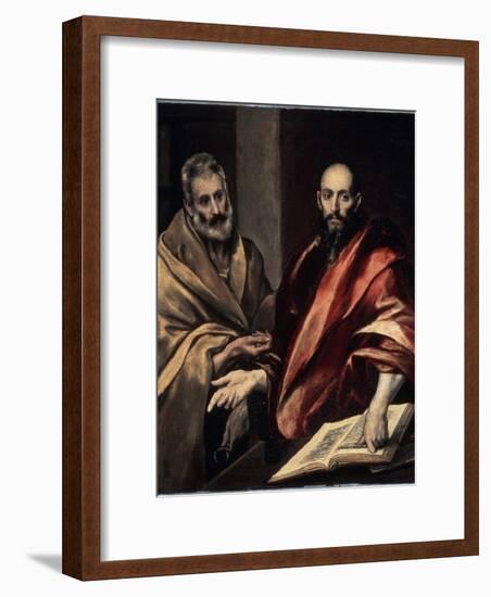 The Apostles St. Peter and St. Paul, 1587-1592-El Greco-Framed Giclee Print