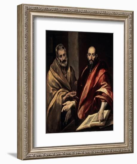 The Apostles St. Peter and St. Paul, 1587-1592-El Greco-Framed Giclee Print