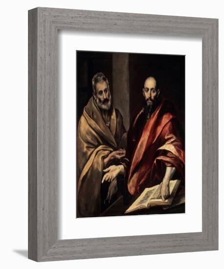 The Apostles St. Peter and St. Paul, 1587-1592-El Greco-Framed Giclee Print