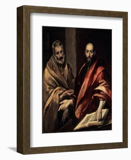 The Apostles St. Peter and St. Paul, 1587-1592-El Greco-Framed Giclee Print