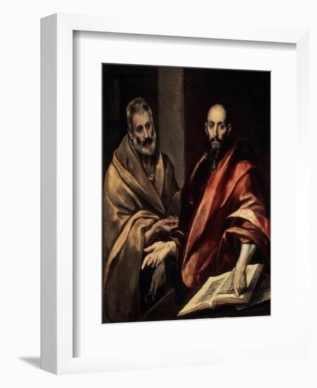 The Apostles St. Peter and St. Paul, 1587-1592-El Greco-Framed Giclee Print