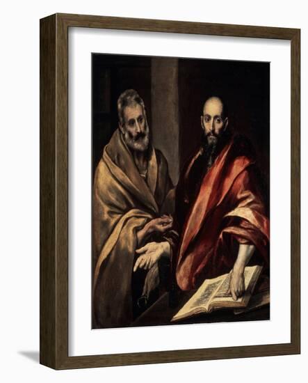 The Apostles St. Peter and St. Paul, 1587-1592-El Greco-Framed Giclee Print