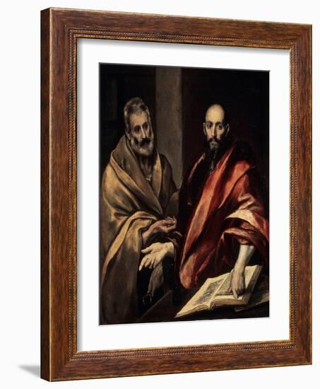 The Apostles St. Peter and St. Paul, 1587-1592-El Greco-Framed Giclee Print