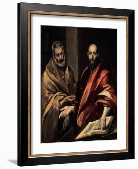 The Apostles St. Peter and St. Paul, 1587-1592-El Greco-Framed Giclee Print