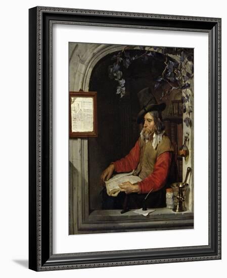 The Apothecary Or, the Chemist-Gabriel Metsu-Framed Giclee Print