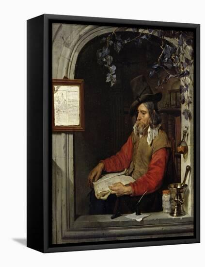 The Apothecary Or, the Chemist-Gabriel Metsu-Framed Premier Image Canvas