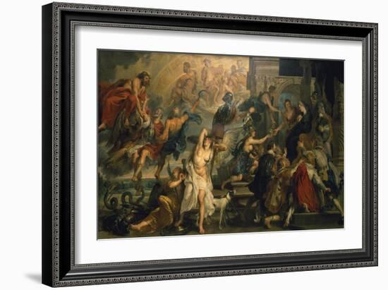 The Apotheosis of Henri Iv and the Proclamation of the Regency of Marie De Medici, 1622-25-Peter Paul Rubens-Framed Giclee Print