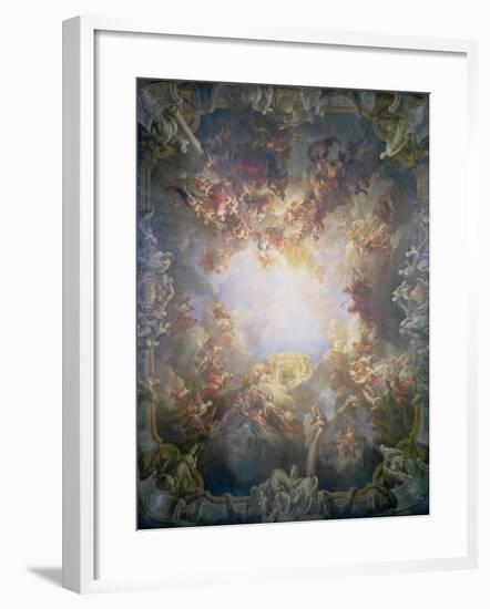 The Apotheosis of Hercules, from the Ceiling of the Salon of Hercules, 1733-6-Francois Lemoyne-Framed Giclee Print