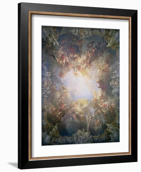 The Apotheosis of Hercules, from the Ceiling of the Salon of Hercules, 1733-6-Francois Lemoyne-Framed Giclee Print