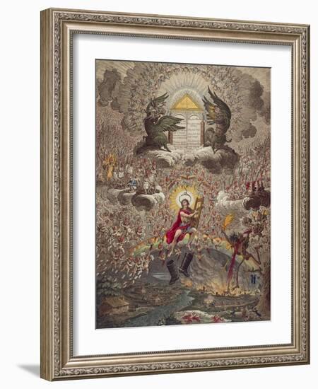 The Apotheosis of Hoche - Caricature of the Death of General Lazare Hoche, 1798-James Gillray-Framed Giclee Print