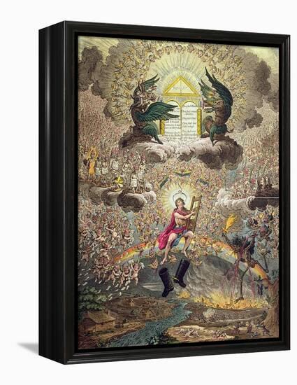 The Apotheosis of Hoche, Published by Hannah Humphrey in 1798-James Gillray-Framed Premier Image Canvas