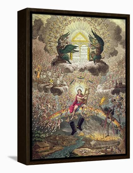 The Apotheosis of Hoche, Published by Hannah Humphrey in 1798-James Gillray-Framed Premier Image Canvas