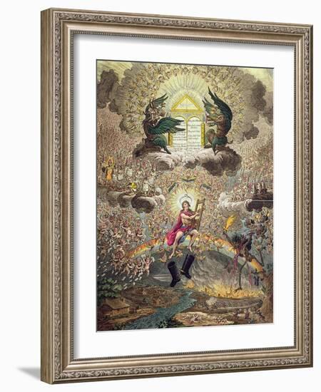 The Apotheosis of Hoche, Published by Hannah Humphrey in 1798-James Gillray-Framed Giclee Print