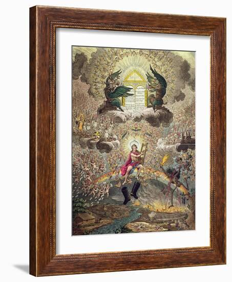 The Apotheosis of Hoche, Published by Hannah Humphrey in 1798-James Gillray-Framed Giclee Print