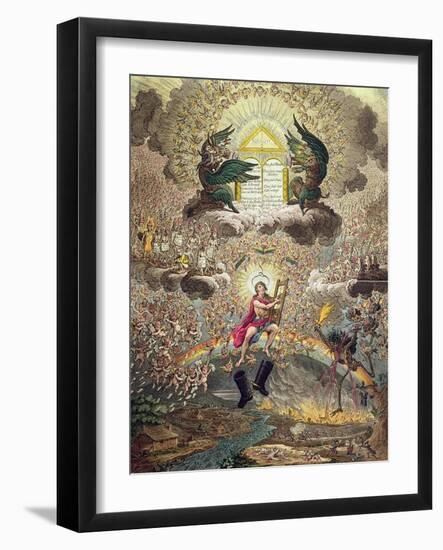 The Apotheosis of Hoche, Published by Hannah Humphrey in 1798-James Gillray-Framed Giclee Print