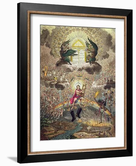 The Apotheosis of Hoche, Published by Hannah Humphrey in 1798-James Gillray-Framed Giclee Print