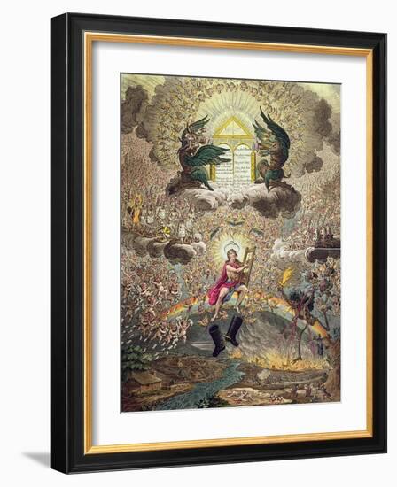 The Apotheosis of Hoche, Published by Hannah Humphrey in 1798-James Gillray-Framed Giclee Print