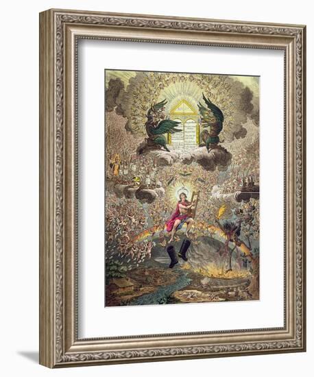 The Apotheosis of Hoche, Published by Hannah Humphrey in 1798-James Gillray-Framed Giclee Print