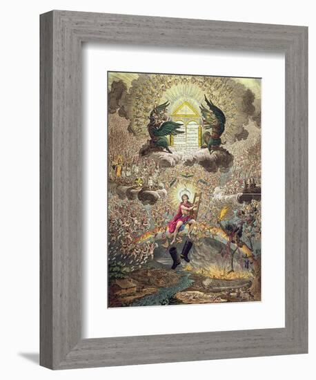 The Apotheosis of Hoche, Published by Hannah Humphrey in 1798-James Gillray-Framed Giclee Print