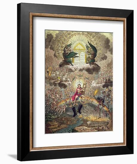 The Apotheosis of Hoche, Published by Hannah Humphrey in 1798-James Gillray-Framed Giclee Print