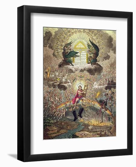 The Apotheosis of Hoche, Published by Hannah Humphrey in 1798-James Gillray-Framed Giclee Print